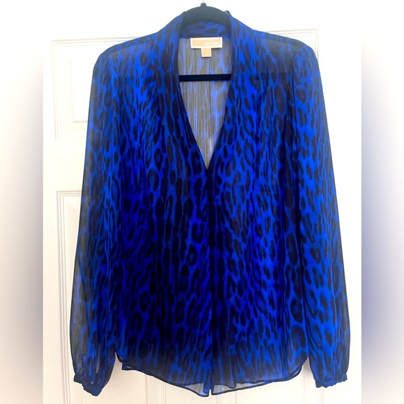 MICHAEL Michael Kors sheer animal print blouse - Picture 1 of 4